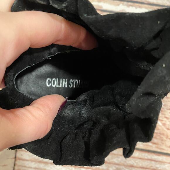 Colin Stuart suede leather black heeled booties - Picture 4 of 10